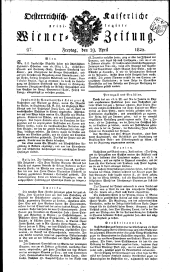 Wiener Zeitung 18250429 Seite: 1