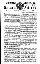 Wiener Zeitung 18250504 Seite: 1