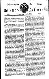 Wiener Zeitung 18250505 Seite: 1