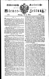 Wiener Zeitung 18250509 Seite: 1