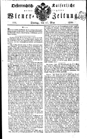 Wiener Zeitung 18250517 Seite: 1