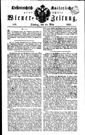 Wiener Zeitung 18250524 Seite: 1