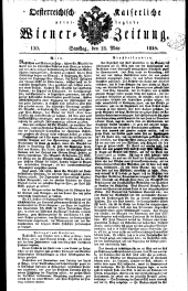 Wiener Zeitung 18250528 Seite: 1