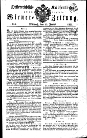 Wiener Zeitung 18250615 Seite: 1