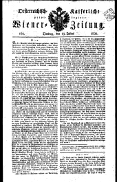 Wiener Zeitung 18250719 Seite: 1
