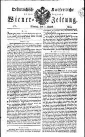 Wiener Zeitung 18250801 Seite: 1