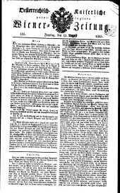 Wiener Zeitung 18250812 Seite: 1