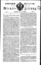 Wiener Zeitung 18250813 Seite: 1