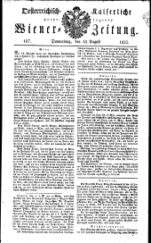 Wiener Zeitung 18250818 Seite: 1