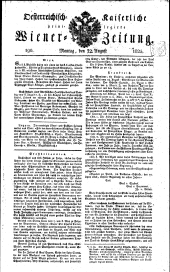 Wiener Zeitung 18250822 Seite: 1