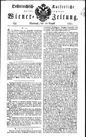 Wiener Zeitung 18250824 Seite: 1