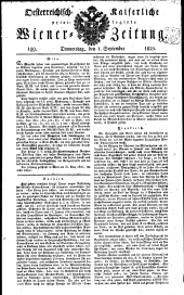 Wiener Zeitung 18250901 Seite: 1