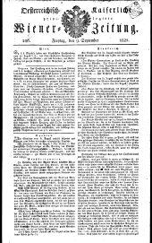 Wiener Zeitung 18250909 Seite: 1