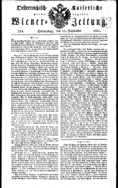 Wiener Zeitung 18250915 Seite: 1