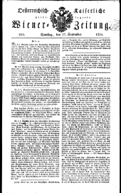 Wiener Zeitung 18250917 Seite: 1