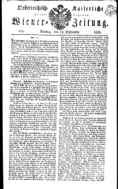 Wiener Zeitung 18250919 Seite: 1