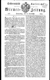 Wiener Zeitung 18250922 Seite: 1