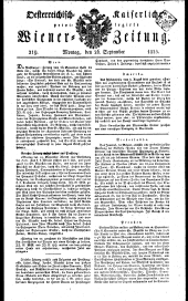 Wiener Zeitung 18250926 Seite: 1