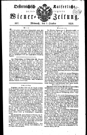Wiener Zeitung 18251005 Seite: 1
