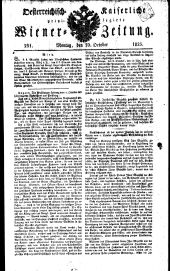 Wiener Zeitung 18251010 Seite: 1