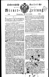 Wiener Zeitung 18251020 Seite: 1