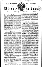 Wiener Zeitung 18251102 Seite: 1