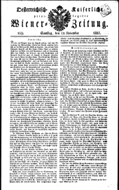 Wiener Zeitung 18251112 Seite: 1