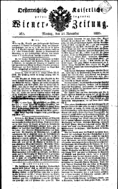 Wiener Zeitung 18251121 Seite: 1