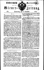 Wiener Zeitung 18251124 Seite: 1