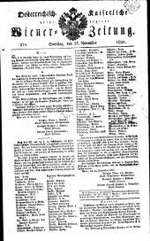 Wiener Zeitung 18251126 Seite: 1