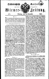 Wiener Zeitung 18251128 Seite: 1