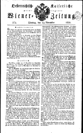 Wiener Zeitung 18251129 Seite: 1