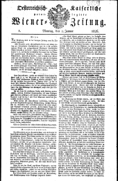 Wiener Zeitung 18260102 Seite: 1