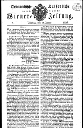 Wiener Zeitung 18260110 Seite: 1