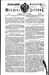 Wiener Zeitung 18260210 Seite: 1