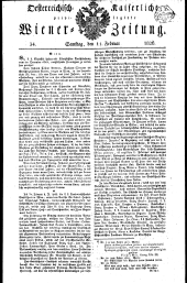 Wiener Zeitung 18260211 Seite: 1