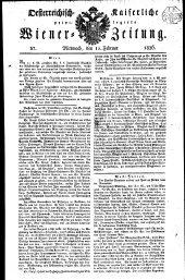 Wiener Zeitung 18260215 Seite: 1