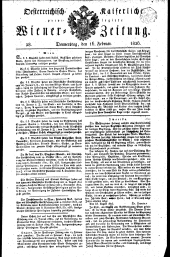 Wiener Zeitung 18260216 Seite: 1