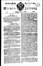 Wiener Zeitung 18260314 Seite: 1