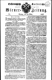 Wiener Zeitung 18260320 Seite: 1