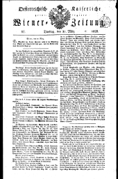 Wiener Zeitung 18260321 Seite: 1