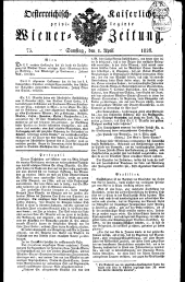 Wiener Zeitung 18260401 Seite: 1