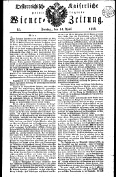 Wiener Zeitung 18260414 Seite: 1