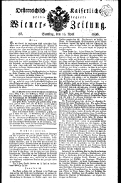 Wiener Zeitung 18260415 Seite: 1