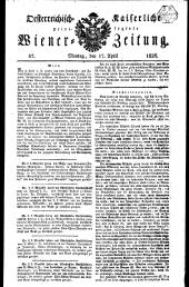 Wiener Zeitung 18260417 Seite: 1