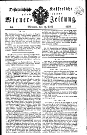 Wiener Zeitung 18260419 Seite: 1