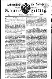 Wiener Zeitung 18260421 Seite: 1