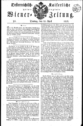 Wiener Zeitung 18260425 Seite: 1