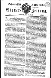 Wiener Zeitung 18260426 Seite: 1