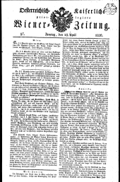 Wiener Zeitung 18260428 Seite: 1